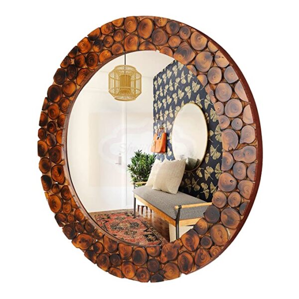 Handmade Wooden Wall Mirror - 18 X 18 inch