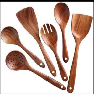 wooden cooking utensils set