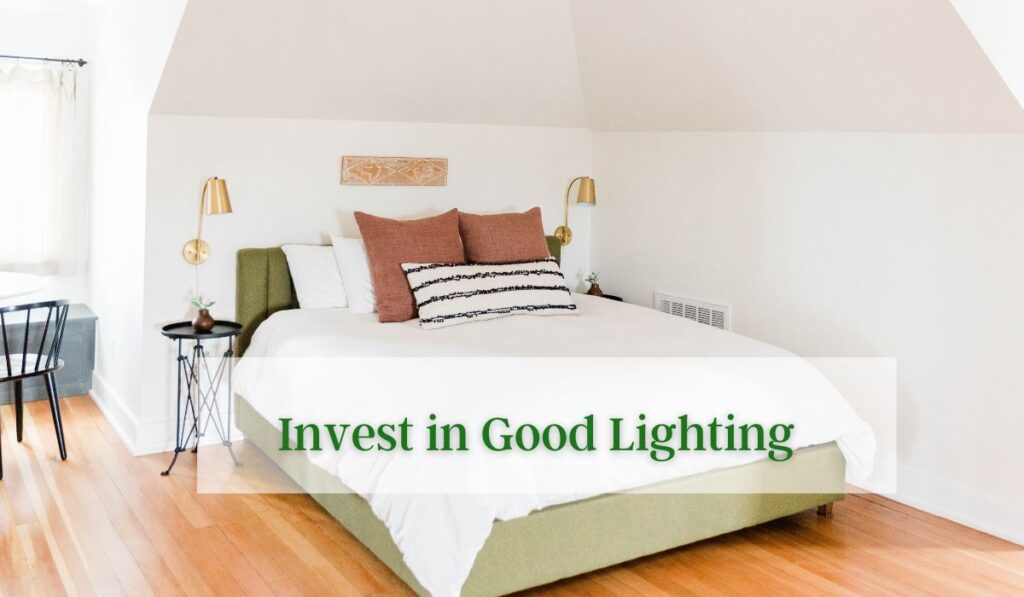 invest in good lighting- bedroom decor ideas