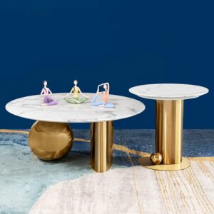 Brooklyn Set of 2 Nesting Coffee Table - GOLD (Stainless Steel)