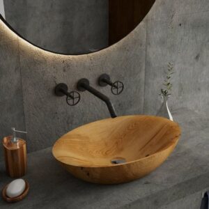 wooden wash basin