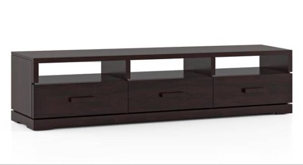 Carmond Solid Wood Free Standing TV Unit In Mahogany Finish