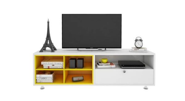 Imperial Engineered Wood Free Standing TV Unit In Yellow Finish