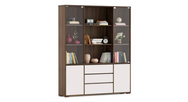 Iwaki Bookshelf/Display Cabinet With Glass Doo