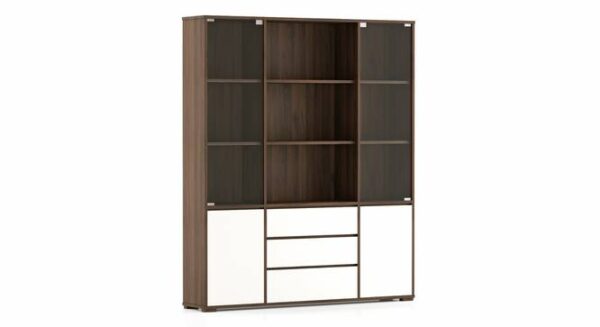 Iwaki Bookshelf/Display Cabinet With Glass Doo