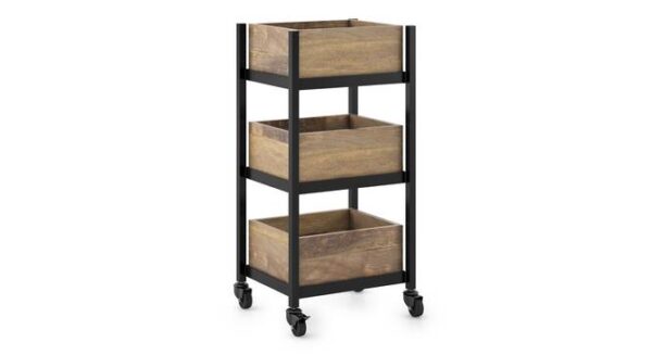 Ryden Free Standing Bar Trolley In Natural Finish