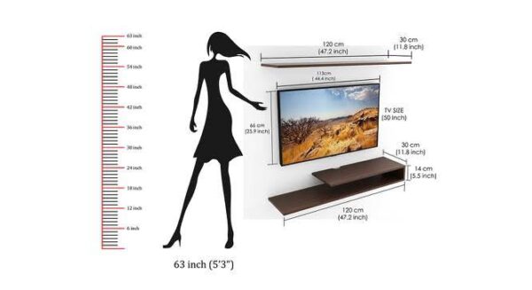 wood wall mounted tv unit