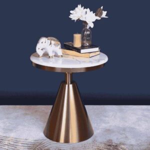 gold accent side table