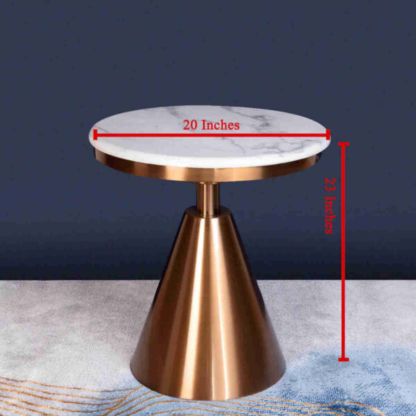 gold accent side table