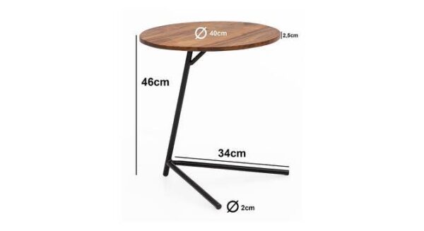 round wood side table