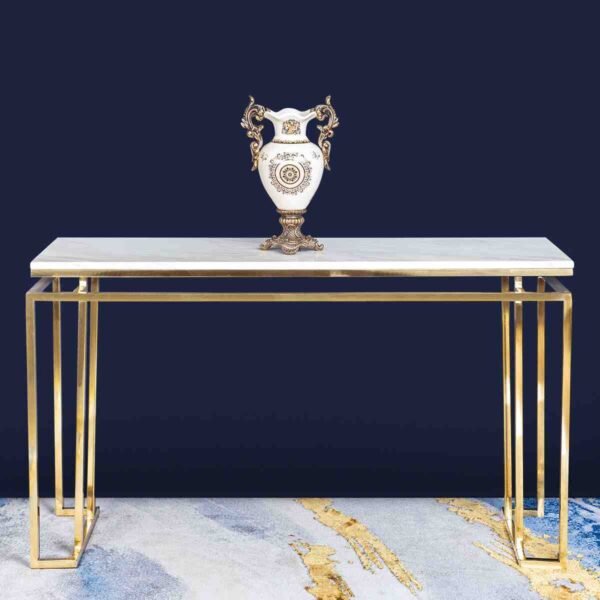 stone marble top console table