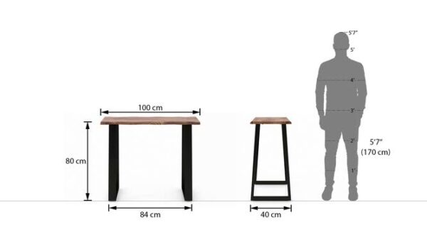 teak wood console table