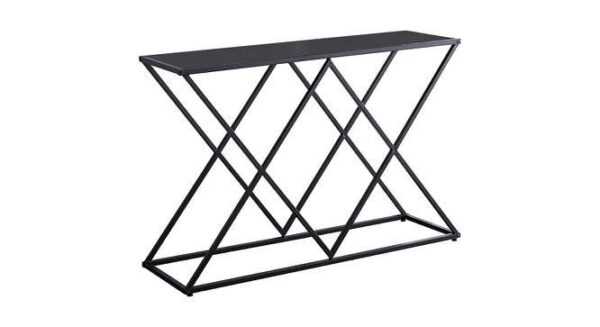 black console table