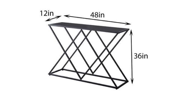black console table