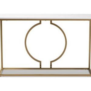console table in metal legs