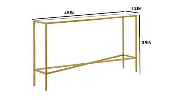 gold console table