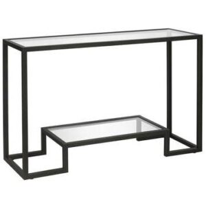 glass top console table