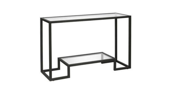 glass top console table