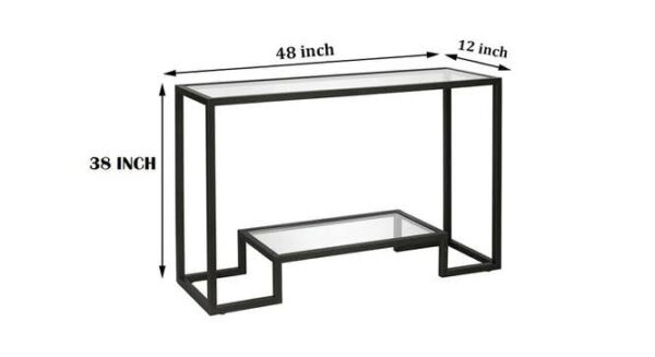 glass top console table