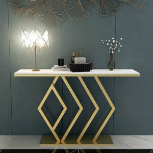 console table golden design