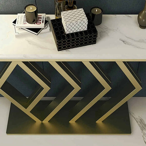 console table golden design