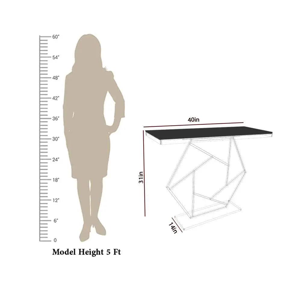 Modern Console Table by Sajosamaan | Contemporary Console Table In Hexagonal Design | White Marble Top and Copper Finish 3 modern console table