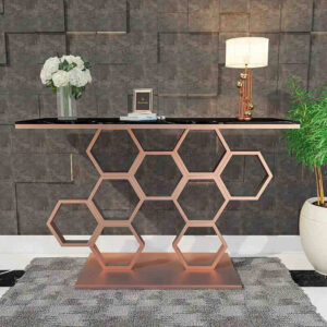 honeycomb console table