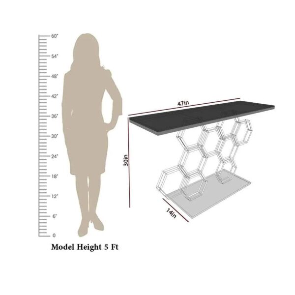 honeycomb console table