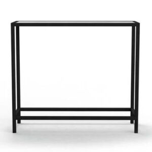 black and white console table