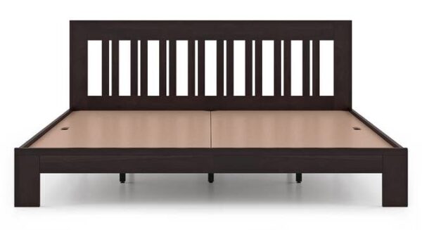 solid wooden bed
