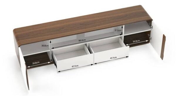 wooden tv unit with storage