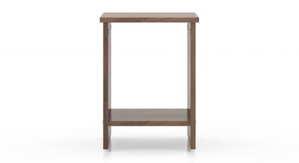 Nick Engineered Wood Side Table In Classic Walnut Finish
