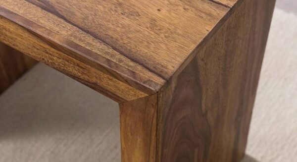 Elliot Solid Wood Side Table In Semi Gloss Finish