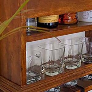 wood wall mounted bar cabinet
