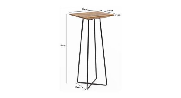 Ciel Solid Wood Side Table In Semi Gloss Finish