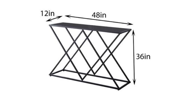 Nola Metal Console Table In Powder Coating Finish