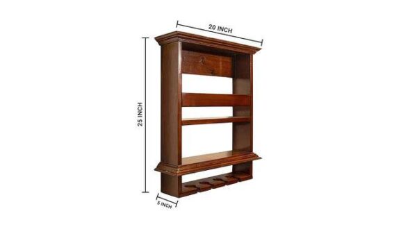 wood wall mounted bar cabinet