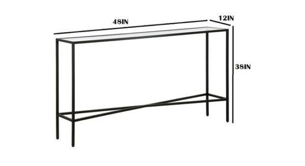 Wally Metal Console Table In Powder Coating Finish