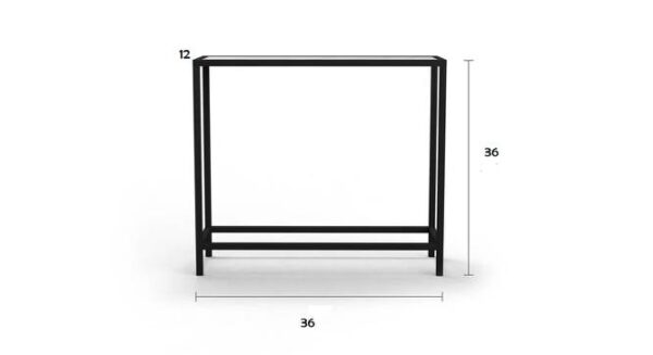 Veda Metal Console Table In Black Finish