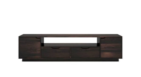 Zephyr Solid Wood Free Standing TV Unit In Mahogany Finish