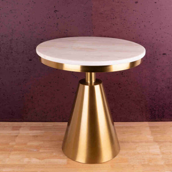 The Golden Sphere Accent Side Table (Stainless Steel)
