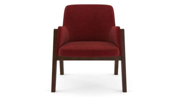 Carven Lounge Chair In Red Fabric