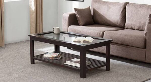 coffee table with glass top