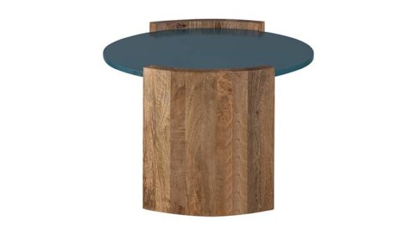 Round Solid Wood Coffee Table In Natural Finish
