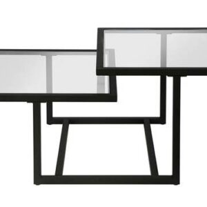 rectangular coffee table with glass top