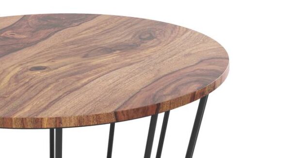 Fevre Round Solid Wood Coffee Table In Teak Finish
