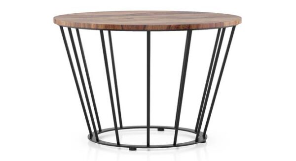 Fevre Round Solid Wood Coffee Table In Teak Finish