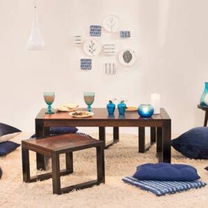 rectangular solid wood coffee table