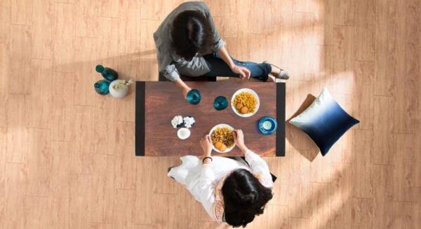 rectangular solid wood coffee table