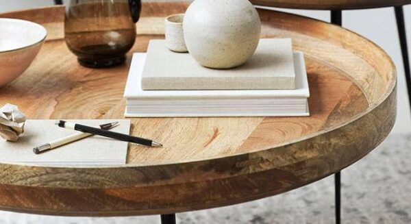 wooden coffee table